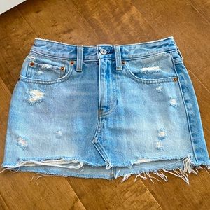 abercrombie jean mini skirt